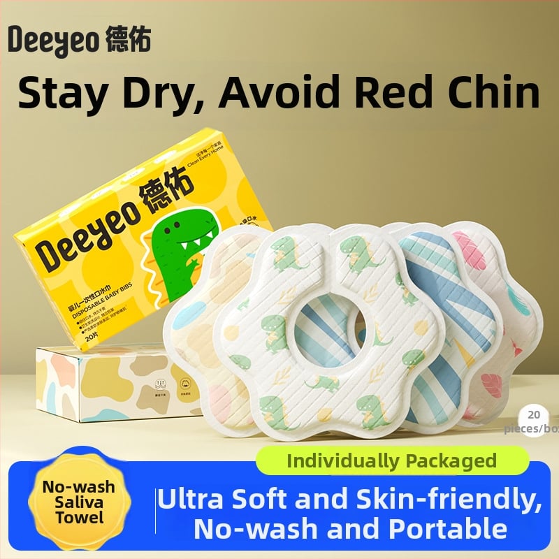 Prosop de salivă pentru bebeluți, de unică folosință, din țesătură nețesută impermeabilă, absorbent, imprimat cu model