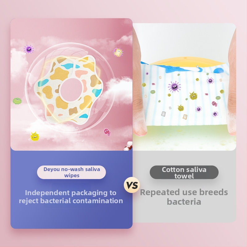 Prosop de salivă pentru bebeluți, de unică folosință, din țesătură nețesută impermeabilă, absorbent, imprimat cu model