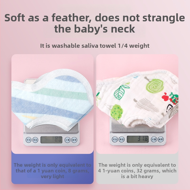 Prosop de salivă pentru bebeluți, de unică folosință, din țesătură nețesută impermeabilă, absorbent, imprimat cu model