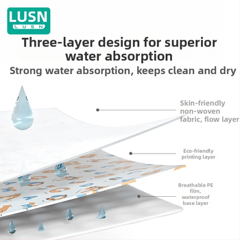 Bavetă de unică folosință pentru copii, impermeabilă, model cu desene animate, pentru vârsta 1–3 ani, din țesătură nețesută cu membrană PE