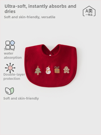 Prosop dublu din bumbac pentru saliva bebelușilor – absorbant, model desen animat, unisex, pentru nou-născuți până la 3 ani