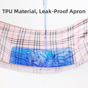 Bibă de hrănire pentru persoane în vârstă, stil guler, impermeabil, poliester, model plasă