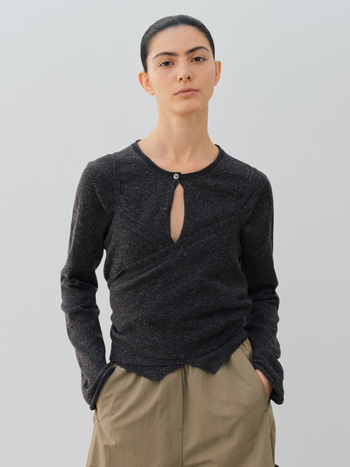 MO*A ženski pleteni top s jednom naramenicom — proljeće/ljeto, jednostavan casual stil, jednobojan