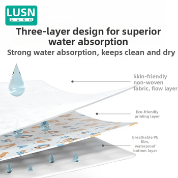 Bib de unică folosință pentru bebeluși – impermeabil, imprimeu cu desene animate, pentru 1–3 ani, din fibră nețesută cu membrană PE