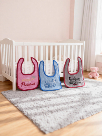 Bibe pentru copii din bumbac pur, anti-pătare, unisex, pentru copii 3–8 ani, modele: animale, dungi, desene animate, litere, flori, puncte