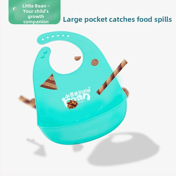 Bibe din silicon pentru copii mici – impermeabile, ultra-subțiri, de înaltă calitate alimentară; model desen animat; vârsta 1–3 ani