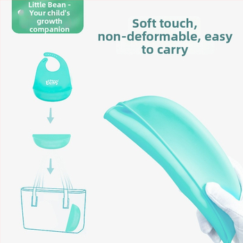 Bib din silicon pentru copii, pentru hrănire, impermeabil, ultra-subțire, de înaltă calitate alimentară, cu model desen animat, pentru copii 1–3 ani