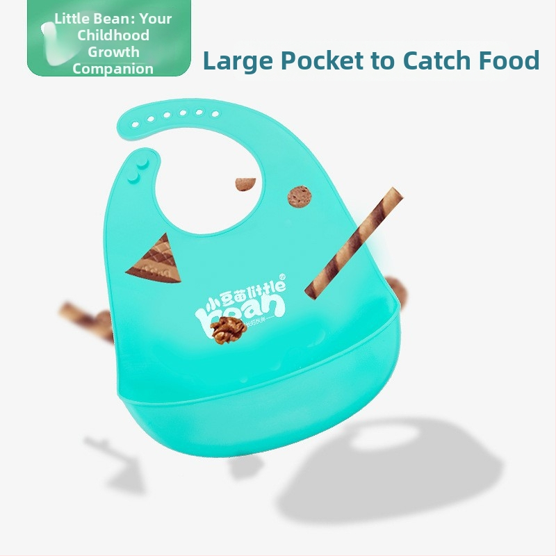 Bib din silicon pentru copii, pentru hrănire, impermeabil, ultra-subțire, de înaltă calitate alimentară, cu model desen animat, pentru copii 1–3 ani