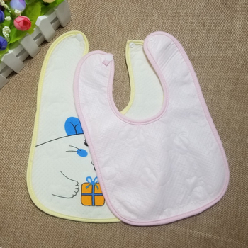 Yu Bai bavetă de salivă impermeabilă pentru bebeluși, poliester-bumbac, 0–1 ani
