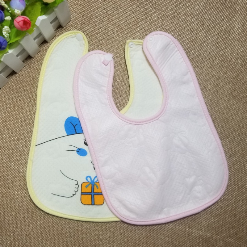 Yu Bai bavetă de salivă impermeabilă pentru bebeluși, poliester-bumbac, 0–1 ani