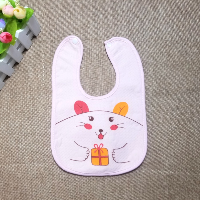 Yu Bai bavetă de salivă impermeabilă pentru bebeluși, poliester-bumbac, 0–1 ani