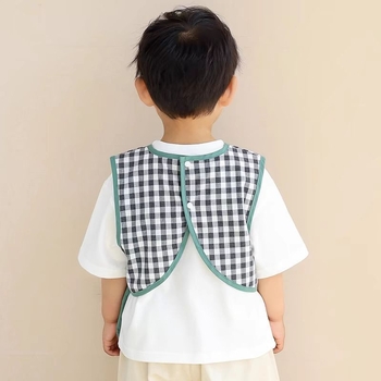 Bibs de masă impermeabili pentru copii, rezistenți la pete, fără mâneci, din bumbac, pentru vârsta 3–8 ani