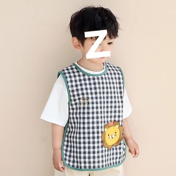 Bibs de masă impermeabili pentru copii, rezistenți la pete, fără mâneci, din bumbac, pentru vârsta 3–8 ani