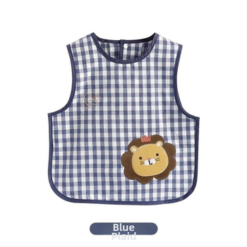 Bibs de masă impermeabili pentru copii, rezistenți la pete, fără mâneci, din bumbac, pentru vârsta 3–8 ani