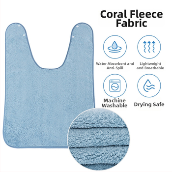 BIB pentru copii pentru masă și spălarea feței, impermeabil, protecție împotriva murdăriei, materiale coral fleece și poliester