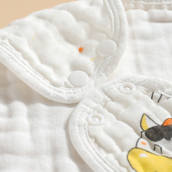 Bavetă pentru bebeluși din bumbac pur cu tifon șase straturi, ultra-absorbant, model desen animat, potrivit pentru nou-născuți până la 6 ani, Siguranță Clasa A