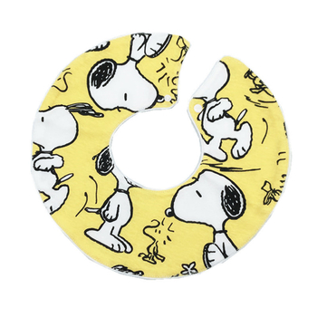 Bib pentru bebeluși, formă circulară, bumbac pur (>95%), impermeabil și rezistent la murdărie, imprimeu cu desene animate, pentru vârsta 0–3 ani