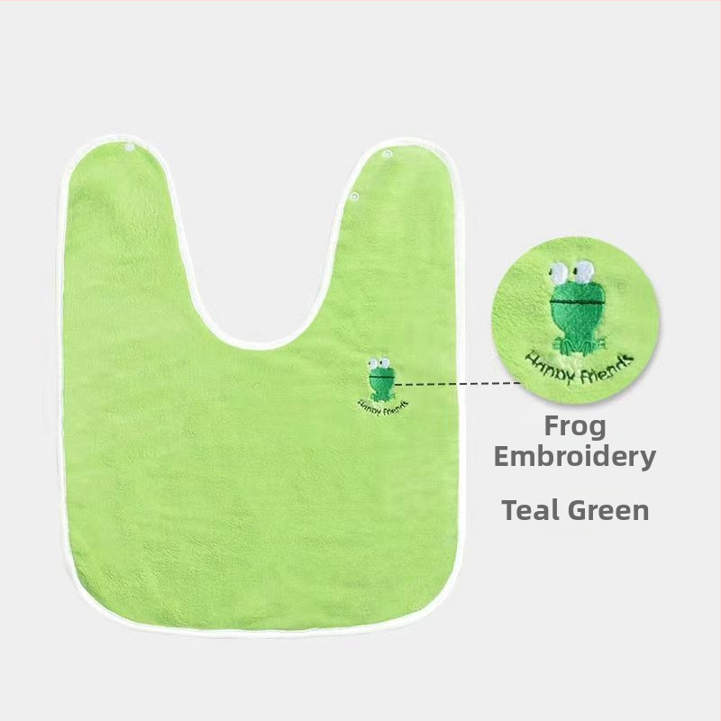 Bibe pentru copii — anti-murdărie, velur coral, poliester, potrivit pentru copii 3–8 ani