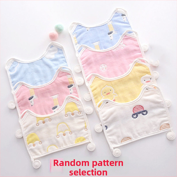 Bebeluș bib cu bandă, din amestec de bumbac, absorbant, pentru nou-născuți 0–12 luni, sex neutru