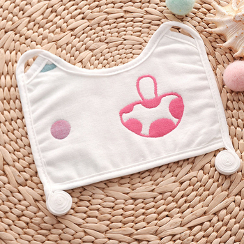 Bebeluș bib cu bandă, din amestec de bumbac, absorbant, pentru nou-născuți 0–12 luni, sex neutru