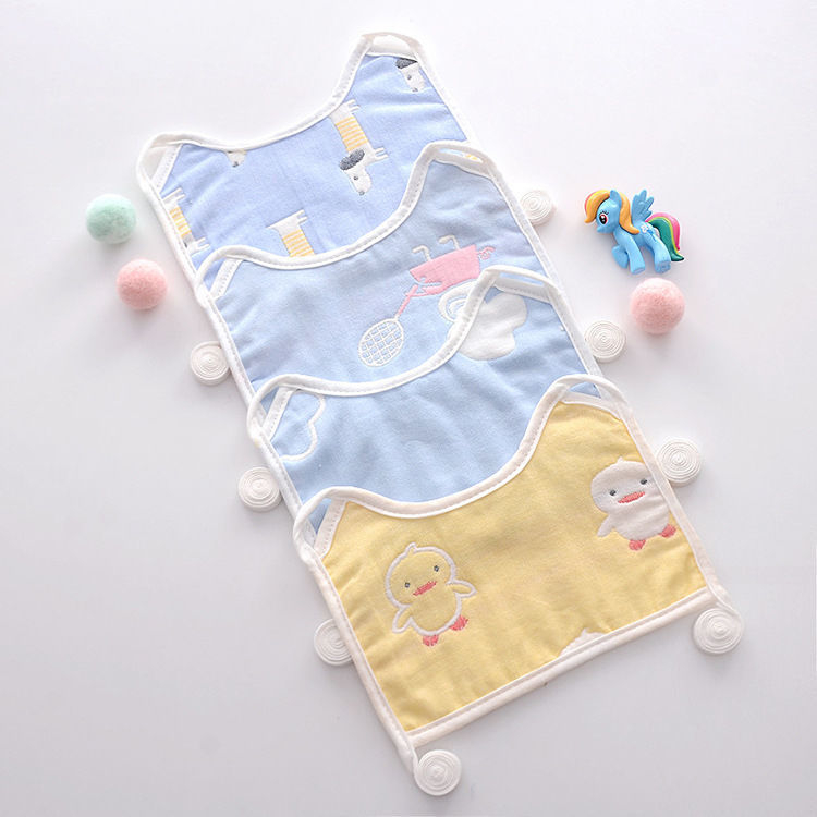 Bebeluș bib cu bandă, din amestec de bumbac, absorbant, pentru nou-născuți 0–12 luni, sex neutru