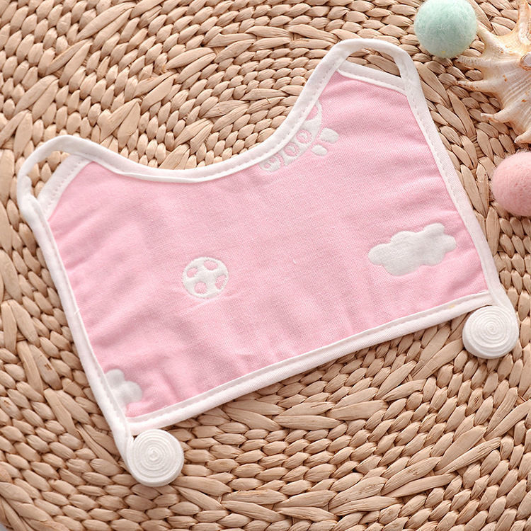 Bebeluș bib cu bandă, din amestec de bumbac, absorbant, pentru nou-născuți 0–12 luni, sex neutru