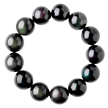 Brățară din obsidian natural | unisex, lucrat manual, fără încrustări