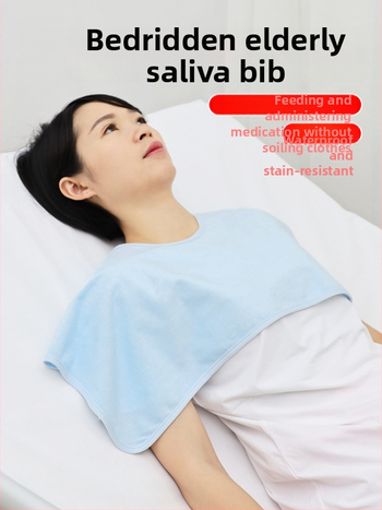 Prosop-bib pentru salivă pentru mese și medicamente, fibre de bambus, barieră impermeabilă, model solid