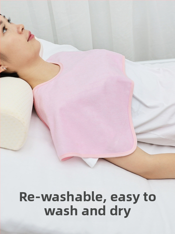 Prosop-bib pentru salivă pentru mese și medicamente, fibre de bambus, barieră impermeabilă, model solid