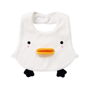 Minizone bavetă de salivă pentru bebeluși cu imprimeu desen animat, din bumbac, închidere cu capse, 0-3 ani