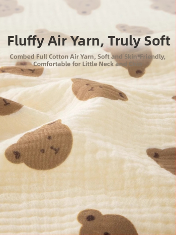 Bibs pentru sugari și copii mici, din tifon și bumbac 100%, absorbant, modele animale, desene animate sau flori