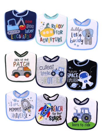 Prosop de saliva pentru bebeluși, din bumbac pur peste 95%, absorbant, brodat în formă de U, cu model desen animat, pentru sugari și copii 0–3 ani