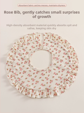 Bibe dublu față impermeabil din bumbac (>95%), cu imprimeu desen animat, pentru copii 0–1 ani, mărime mărită