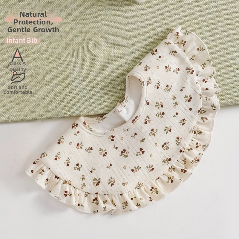 Bibe dublu față impermeabil din bumbac (>95%), cu imprimeu desen animat, pentru copii 0–1 ani, mărime mărită