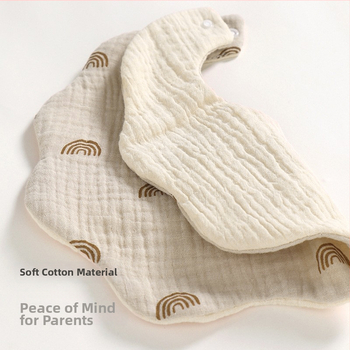 Sofflin Bavetă pentru bebeluși – Bumbac 95%+, Impermeabilă și rezistentă la murdărie, Montaj de 360° cu șase straturi, Potrivită pentru nou-născuți până la 3 ani