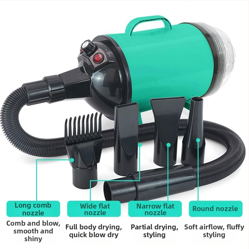 Masă de îngrijire pentru câini cu uscător de păr și suflantă de apă – braț fix, 220V, sub 1000W