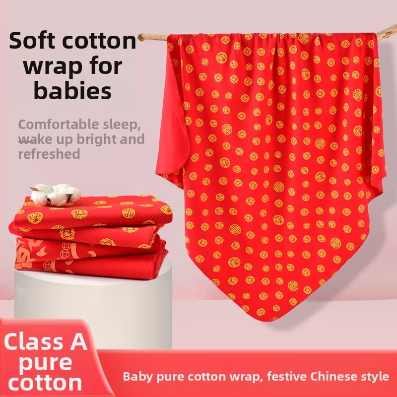 Prosop de înfășurare din bumbac pentru nou-născuți — pentru sugari, modele: animale, desene animate, flori, geometrie, toamna 2024