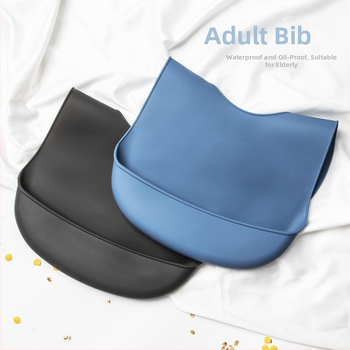 Bib pentru adulți și vârstnici, silicon impermeabil, silicon alimentar