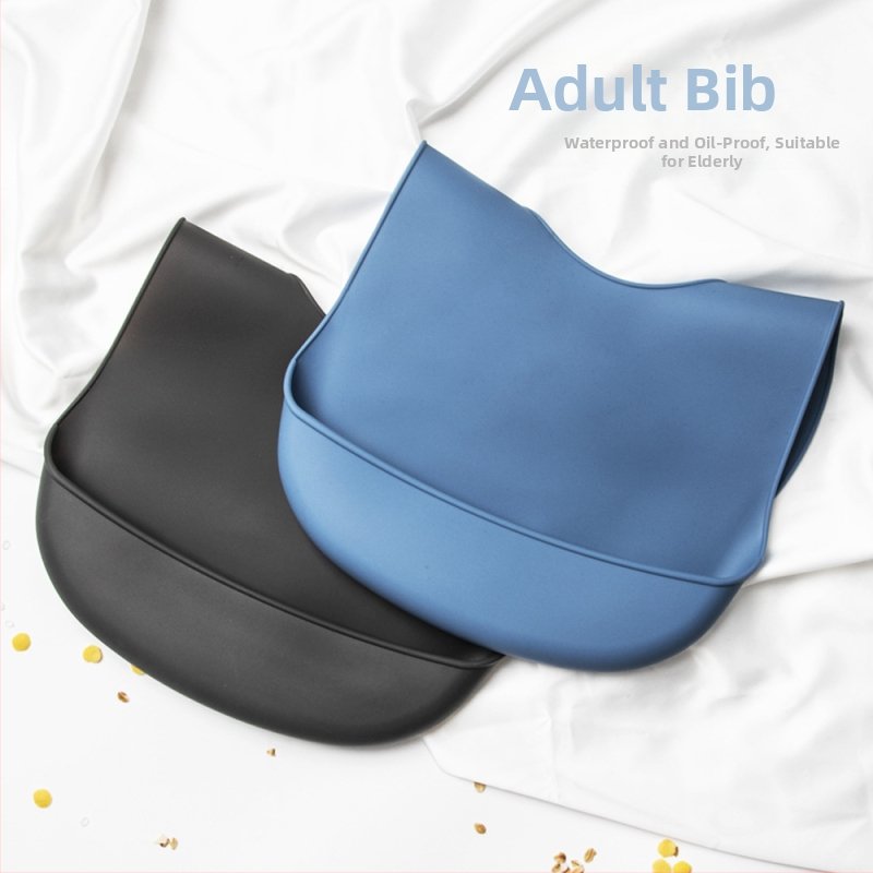 Bib pentru adulți și vârstnici, silicon impermeabil, silicon alimentar