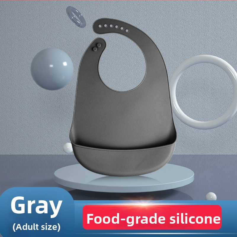 Bib pentru adulți și vârstnici, silicon impermeabil, silicon alimentar