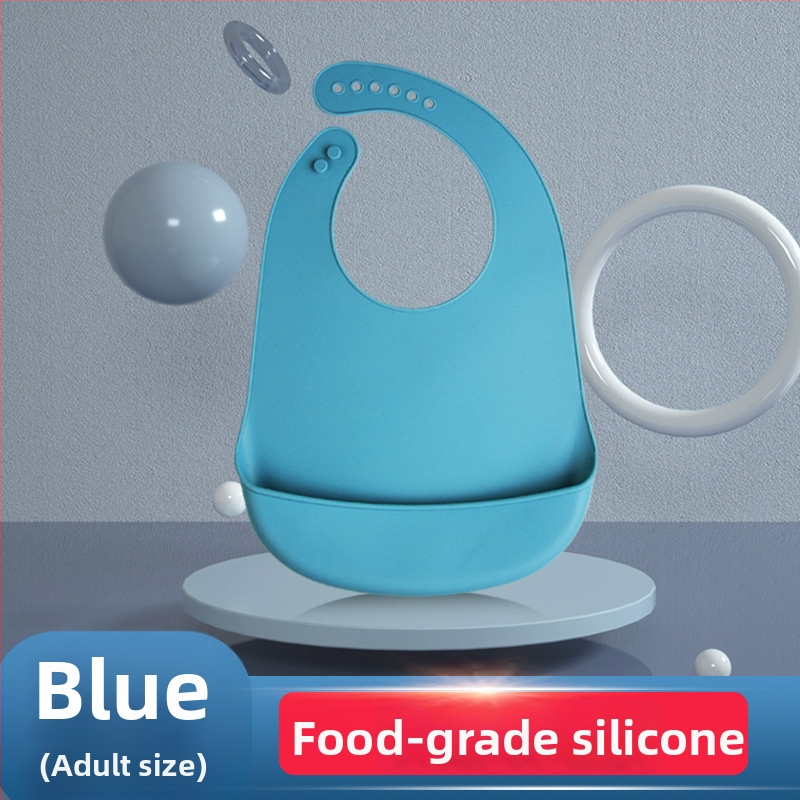 Bib pentru adulți și vârstnici, silicon impermeabil, silicon alimentar