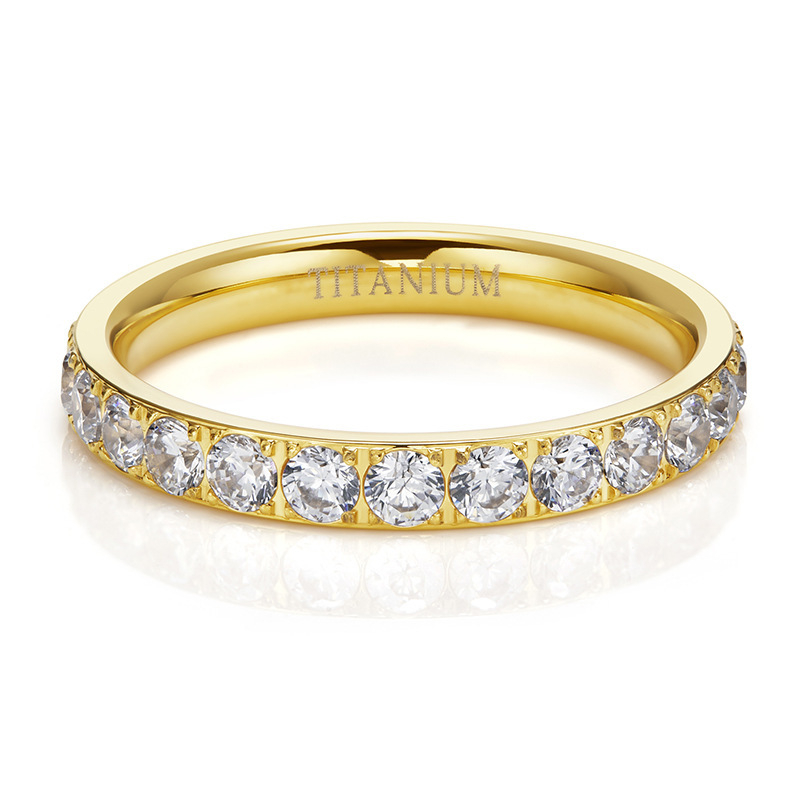 Inel Oulan din titan pur, cu zirconiu, lucrat manual, unisex, proaspăt și chic