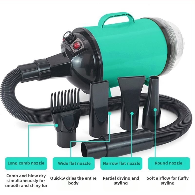 Mājdzīvnieku kopšanas stacija, viss vienā: matu žāvētājs un ūdens pūtējs, <1000W, 220V, bez pagriežamās rokas