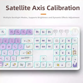 Zhuoqi mechaninė klaviatūra, 104 klavišai, žalieji jungikliai, laidinis ryšys, 1,6 m kabelis, vieno spalvos apšvietimas