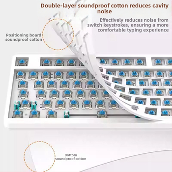 Zhuoqi mechaninė klaviatūra, 104 klavišai, žalieji jungikliai, laidinis ryšys, 1,6 m kabelis, vieno spalvos apšvietimas