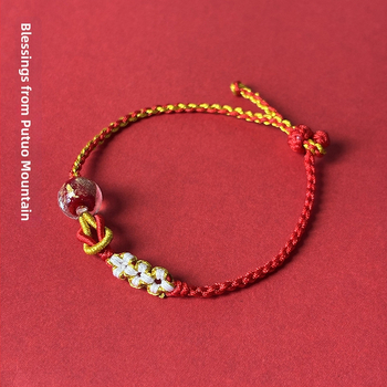 Brățară pentru femei însărcinate – tricotată manual din fir de bumbac, design original, brand Easy to get jewelry, Primăvara 2025