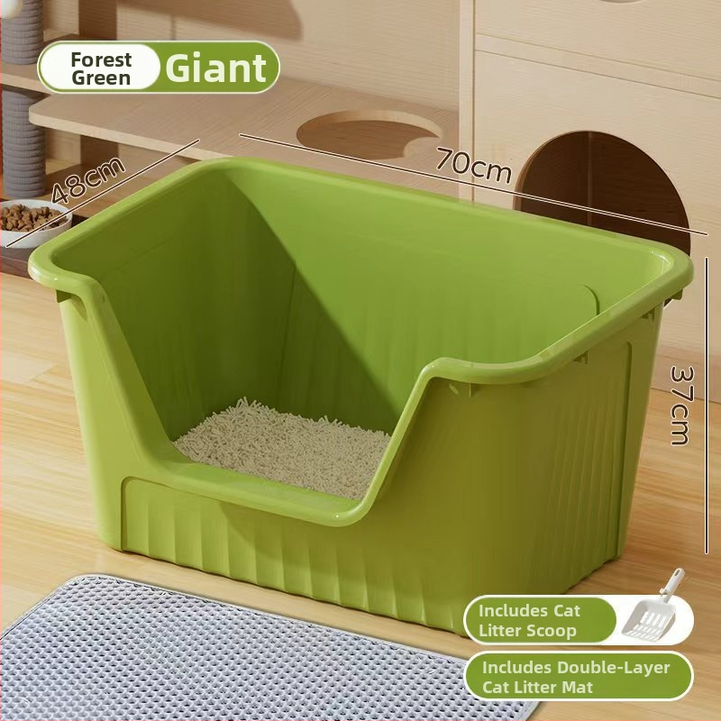 Kaķu tualetes kastīte, PP materiāls, kvadrātiska forma, atvērts tips, priekš kaķiem, Zīmols Good Home