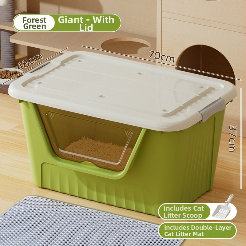 Kaķu tualetes kastīte, PP materiāls, kvadrātiska forma, atvērts tips, priekš kaķiem, Zīmols Good Home