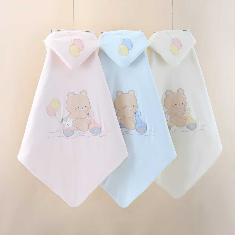 Pătură pentru bebeluși din 95% bumbac, umplutură din bumbac spălat, model desen animat, toamnă-iarnă, pentru nou-născuți 0–1 an