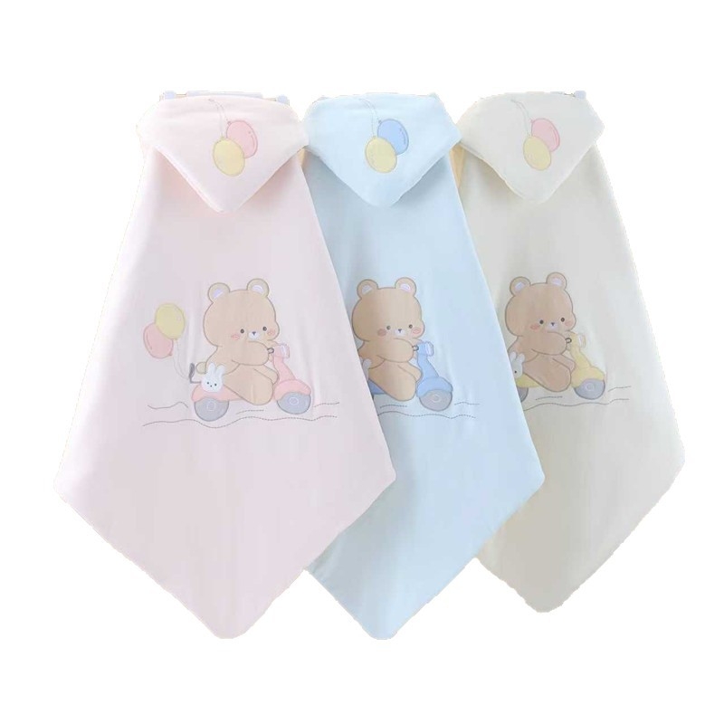 Pătură pentru bebeluși din 95% bumbac, umplutură din bumbac spălat, model desen animat, toamnă-iarnă, pentru nou-născuți 0–1 an